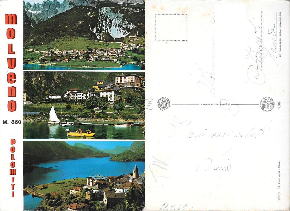 Molueno. Dolomiti. Viaggiata 1969 | Immagine principale