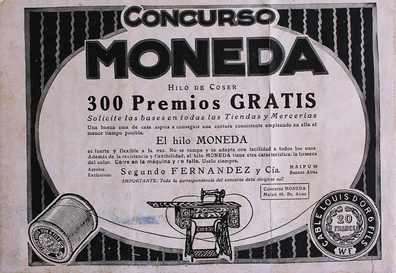 Moneda hilo de coser. Concurso 300 premios - Advertising 1922 | Immagine principale