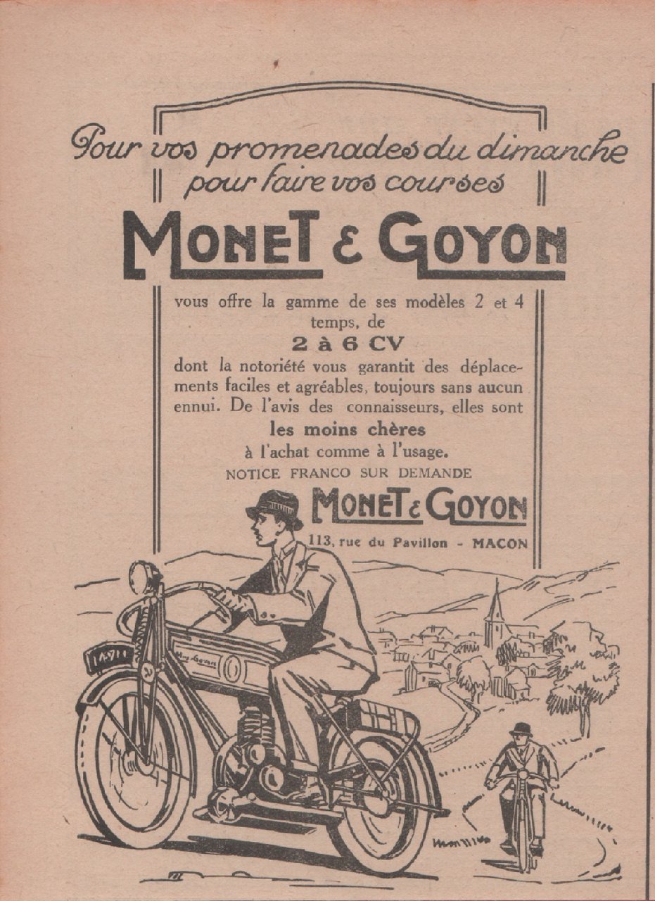 Monet e Goyon. Advertising 1928 | Immagine principale
