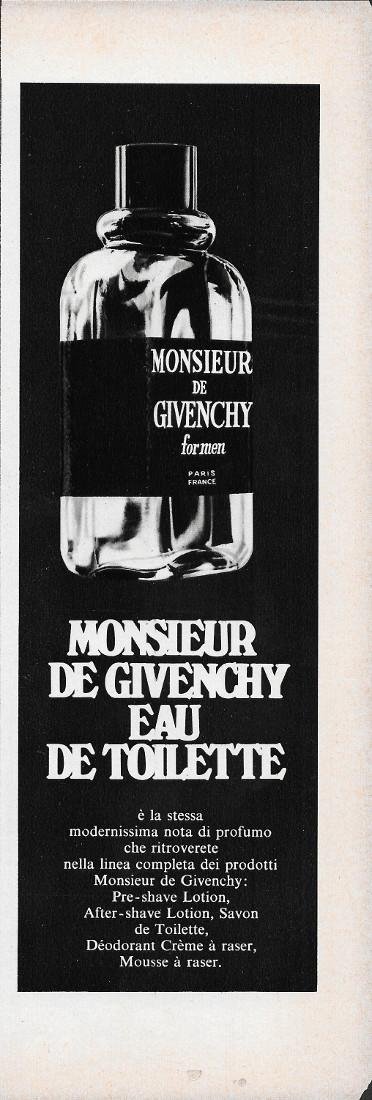 Monsieur de Givenchy for men. Advertising 1969 | Immagine principale