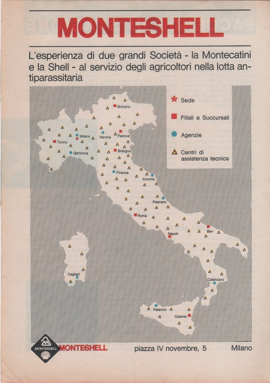 Monteshell al servizio degli agricoltori. Advertising 1965 | Immagine principale