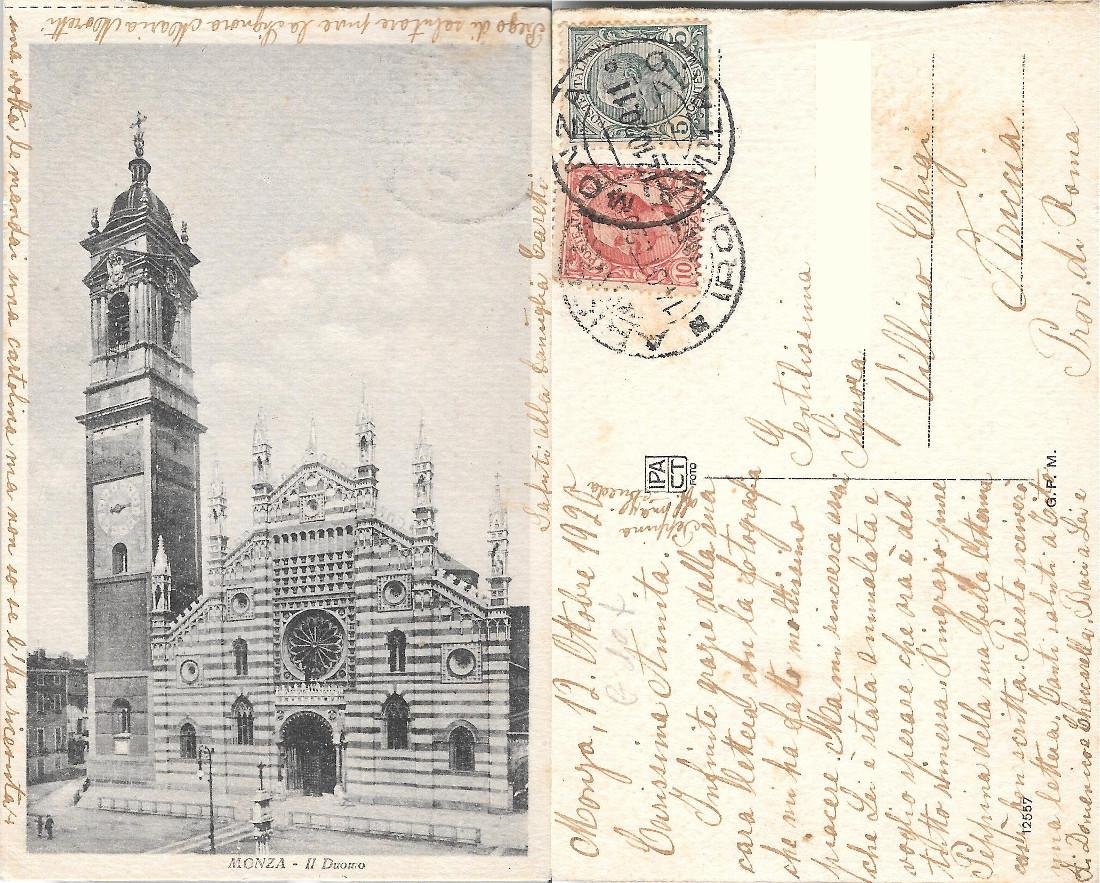 Monza. Il Duomo. Viaggiata 1920 | Immagine principale