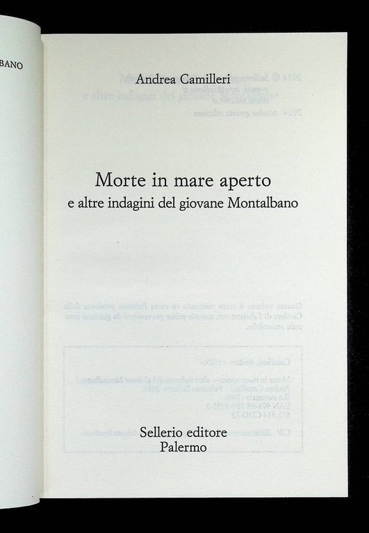 Morte in mare aperto e altre indagini del giovane Montalbano