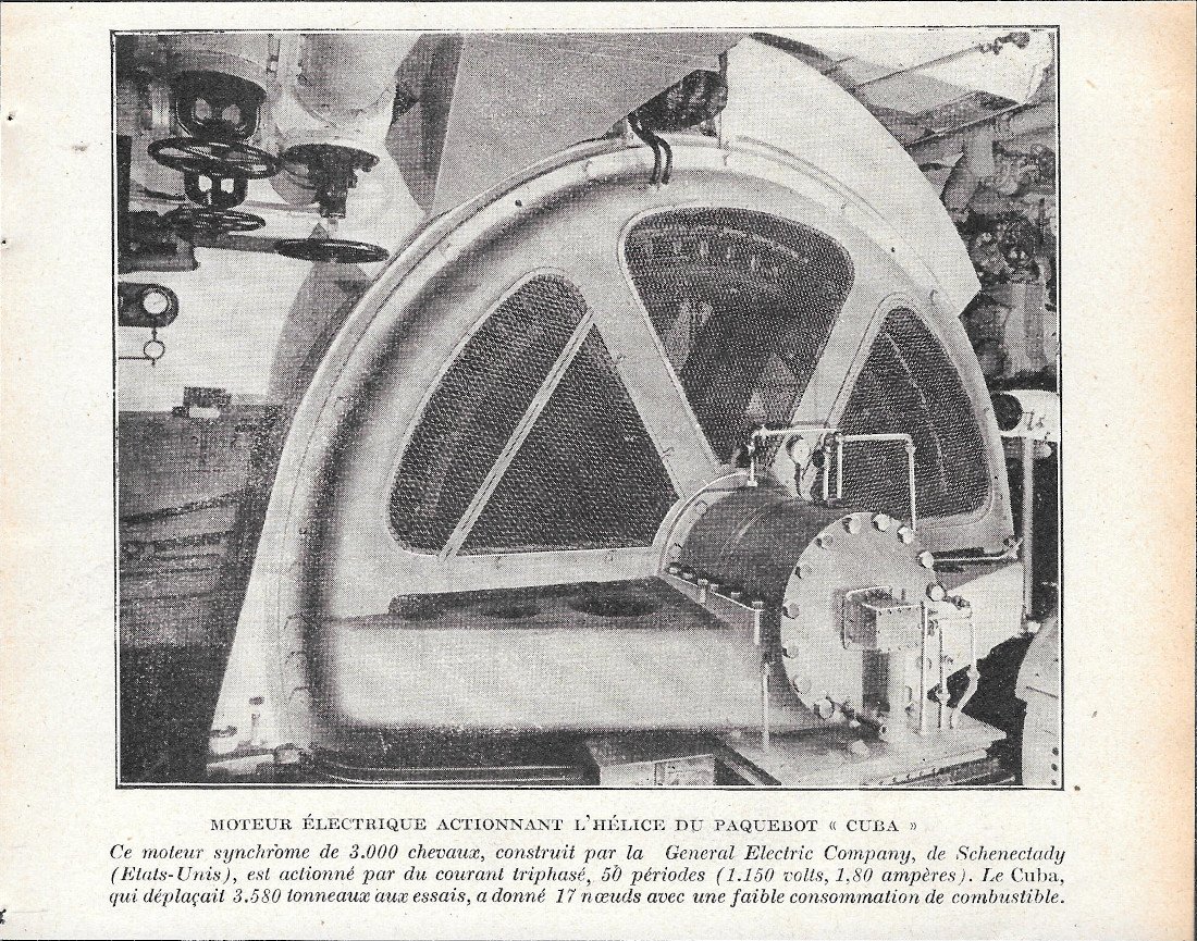 Moteur electrique actionnant l'hélice du parquebot Cuba - Immagine 1920 | Immagine principale