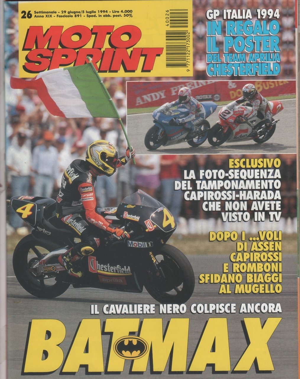 Moto sprint. 1994, n. 26. Batmax | Immagine principale