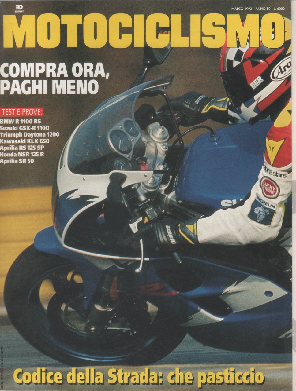 Motociclismo. Marzo 1993. Compra ora paghi meno | Immagine principale