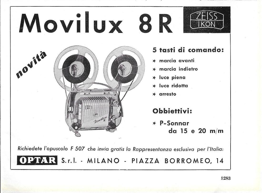 Movilux 8R. Zeiss Ikon. Advertising 1962 | Immagine principale