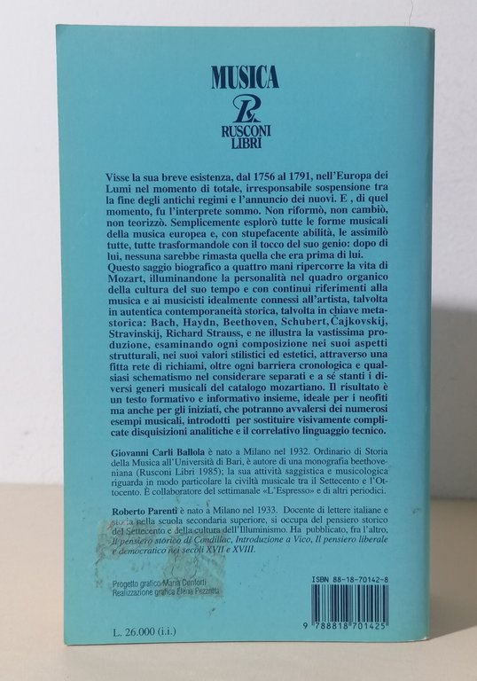 Mozart Carli Ballola Parenti Libro Rusconi 1996 Biografia 8818701428 1^ …