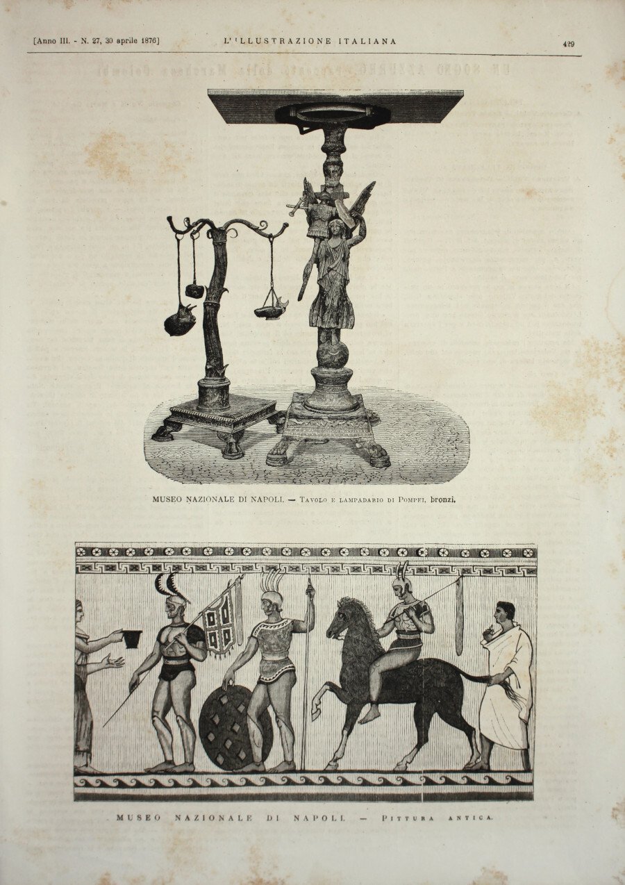 Museo Nazionale di Napoli. Pittura antica. Stampa 1876 | Immagine principale