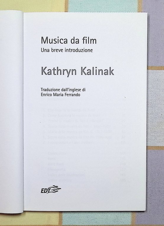 Musica da Film Una Breve Introduzione Libro Kalinak Edt 9788860407252