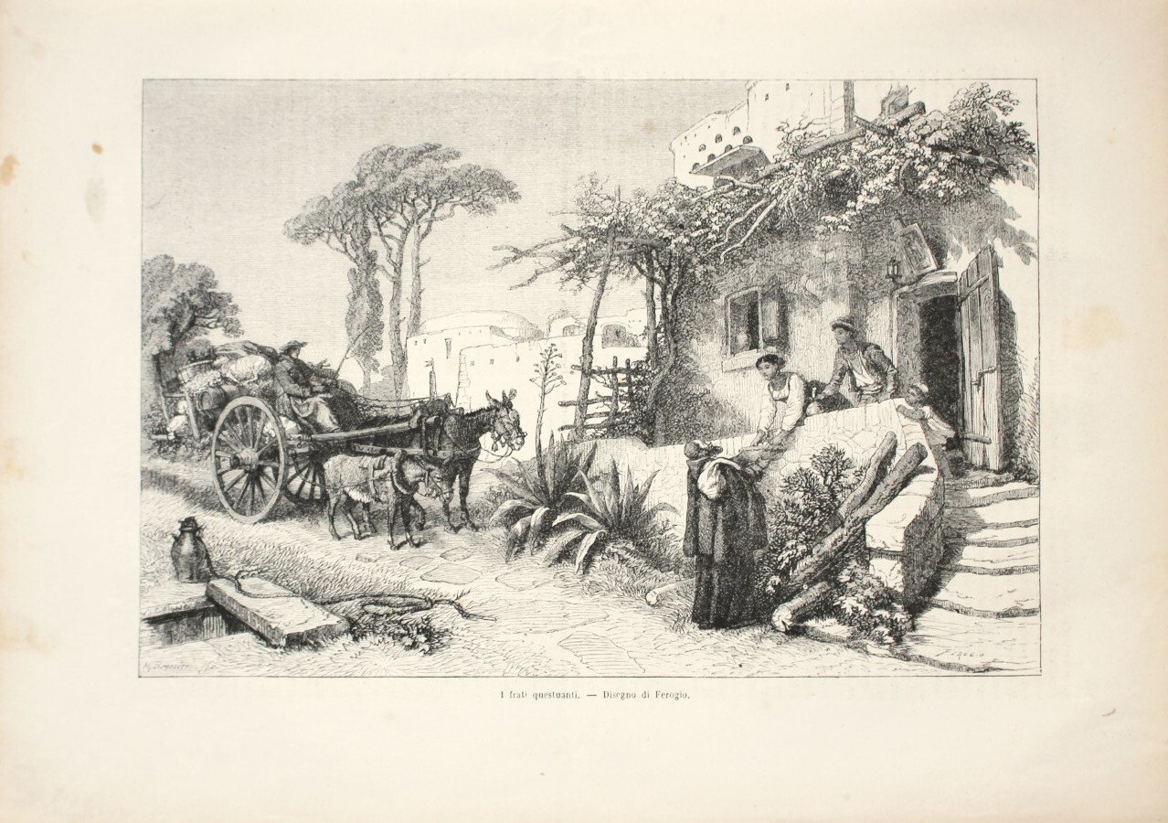 Napoli. I frati questuanti. Stampa 1863 | Immagine principale
