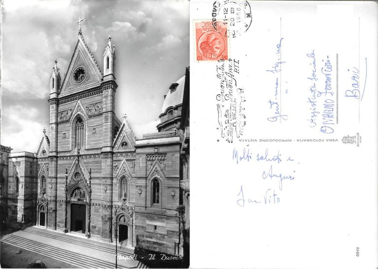 Napoli. Il Duomo. Ed. Alterocca. Viaggiata 1956
