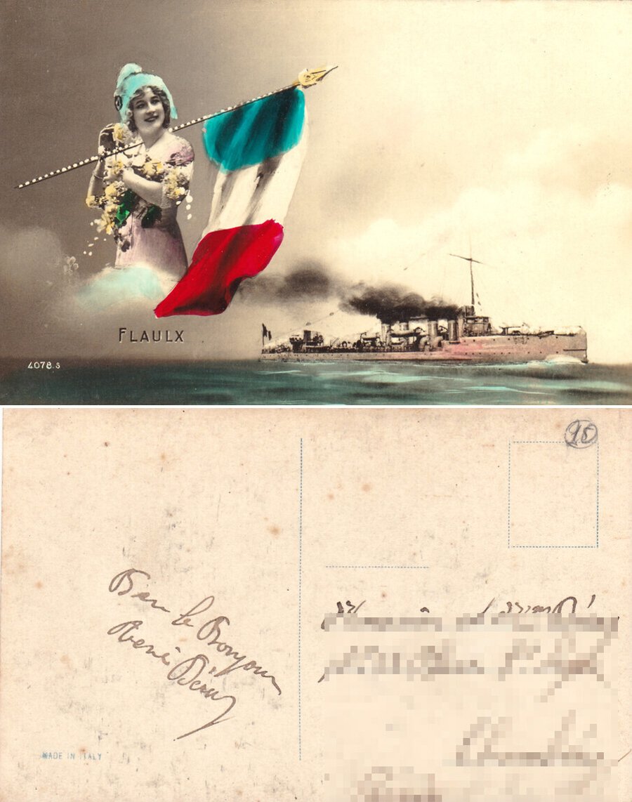 Nave Flaulx (patriottica). Viaggiata | Immagine principale