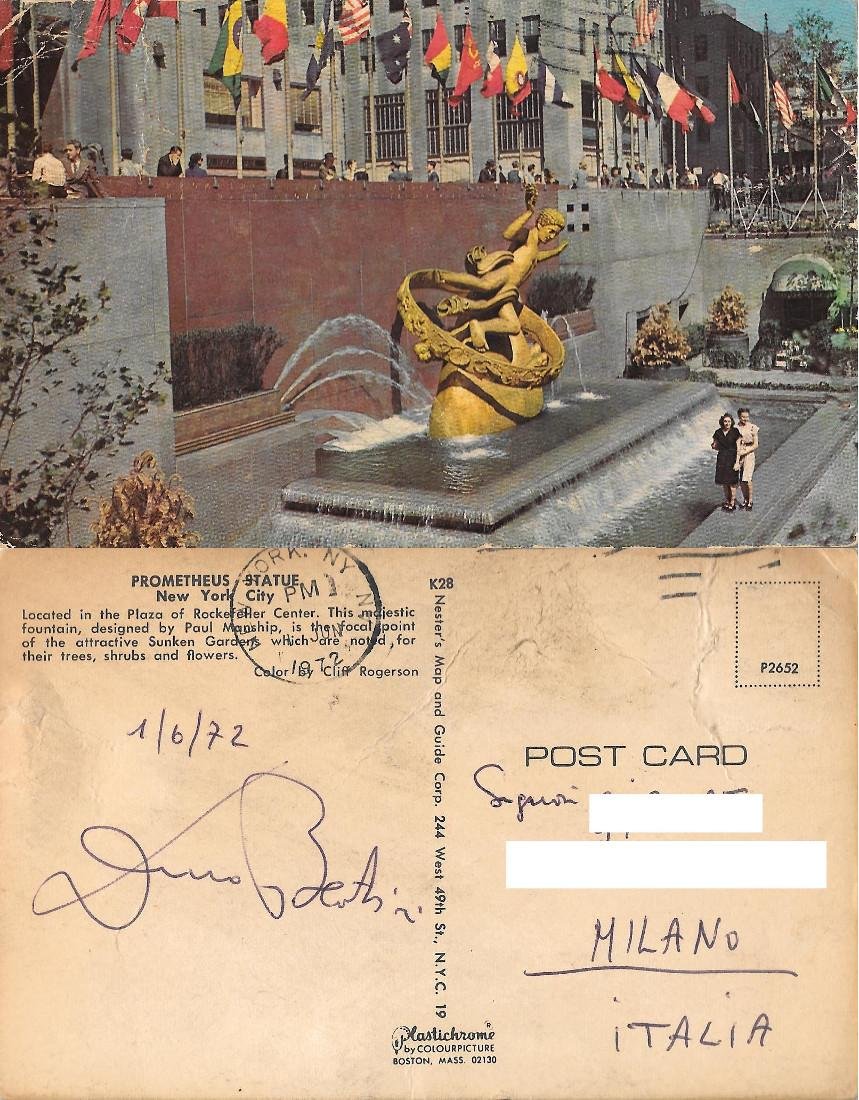New York. Prometheus Statue. Viaggiata 1972 | Immagine principale