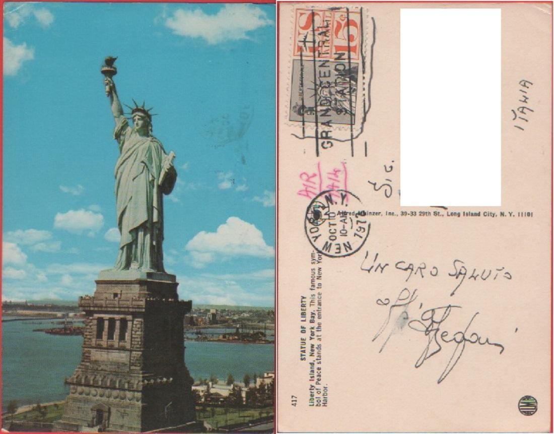 New York. Statue of Liberty. Viaggiata 1972 | Immagine principale
