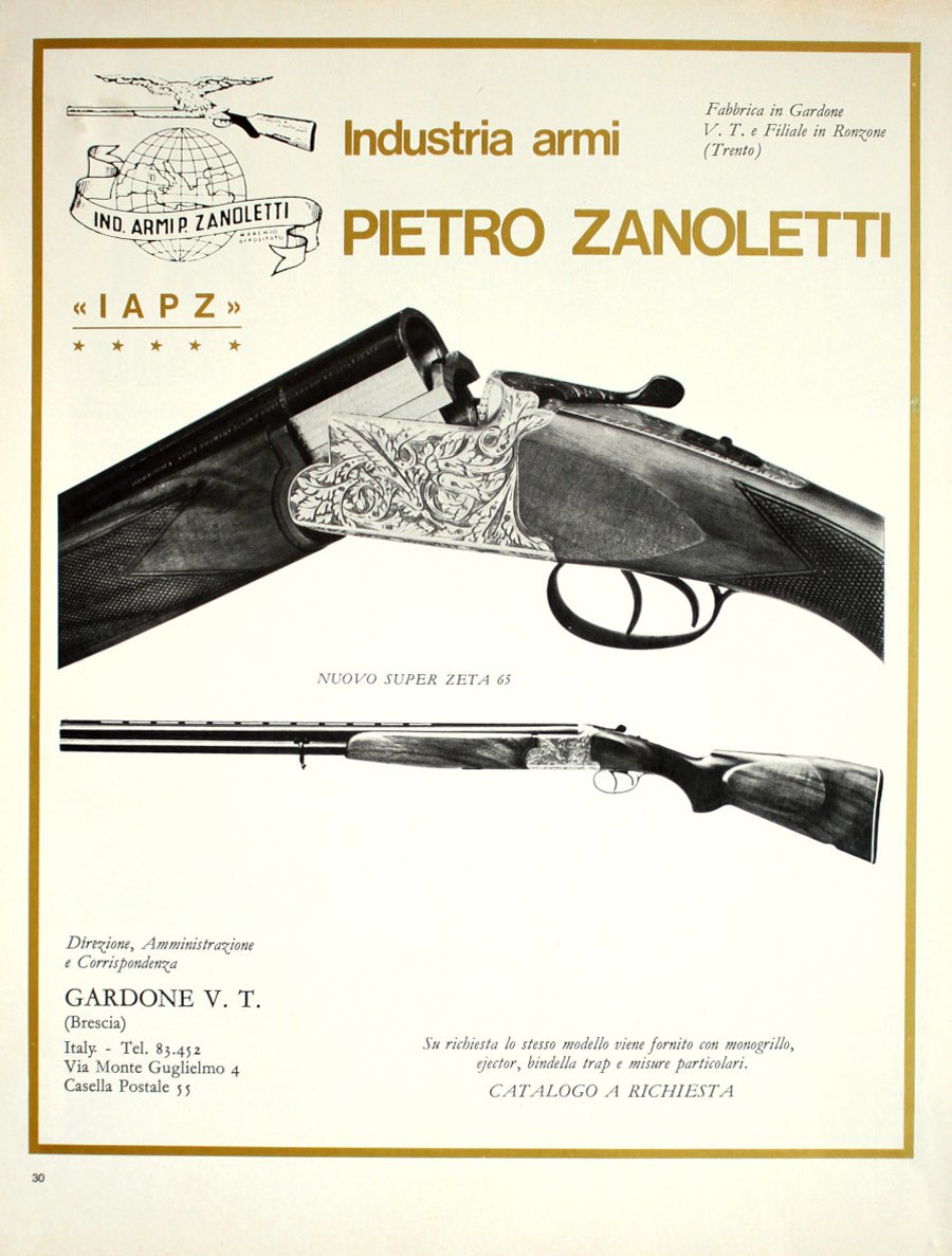 Nuovo Super Zeta 65, IAPZ Industria Armi Pietro Zanoletti. Advertising … | Immagine principale