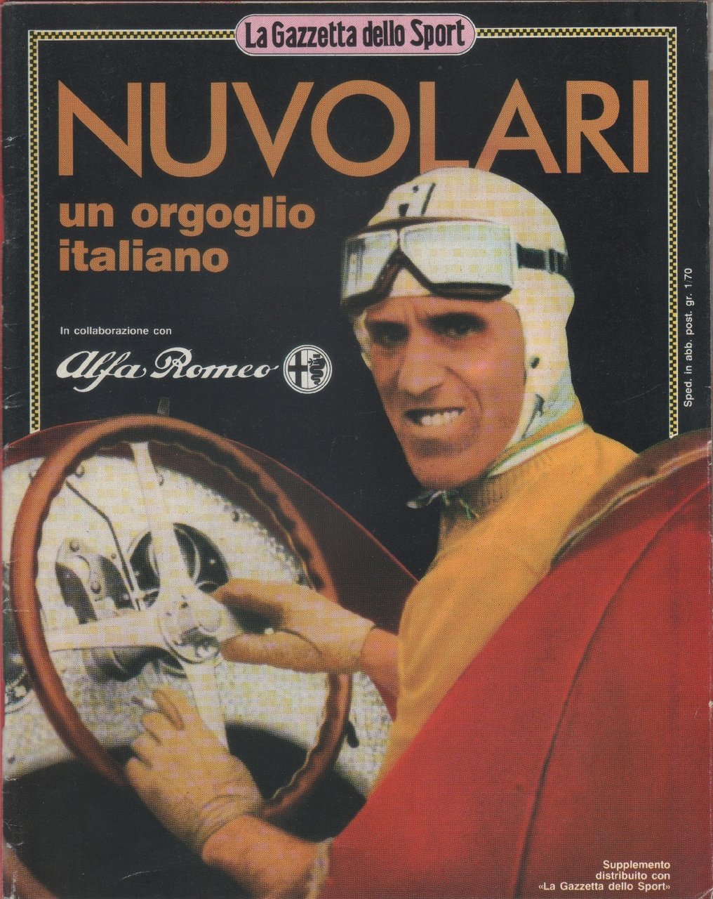 Nuvolari, orgoglio italiano. Suppl. Gazzetta dello Sport 12/11/1992 | Immagine principale