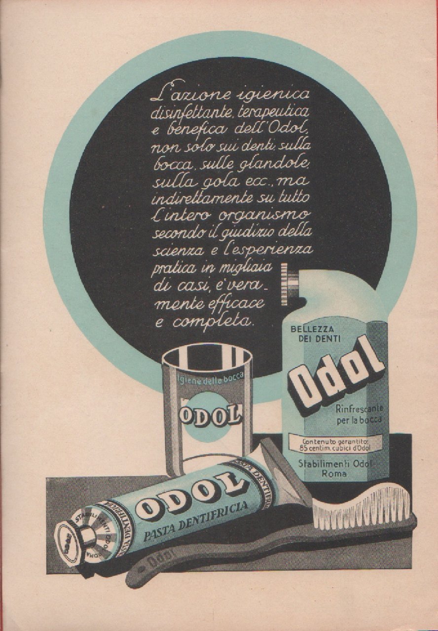 Odol pasta dentifricia. Advertising 1937 | Immagine principale