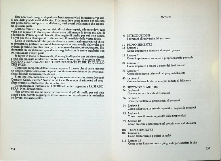Og Mandino Università del Successo Volume I Gribaudi Motivazionale 9788871525235