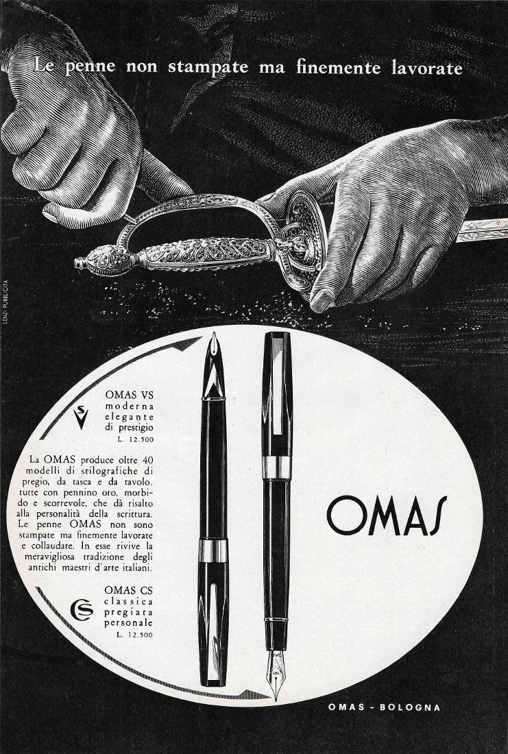 Omas, Penne Stilografiche. Advertising 1963 | Immagine principale