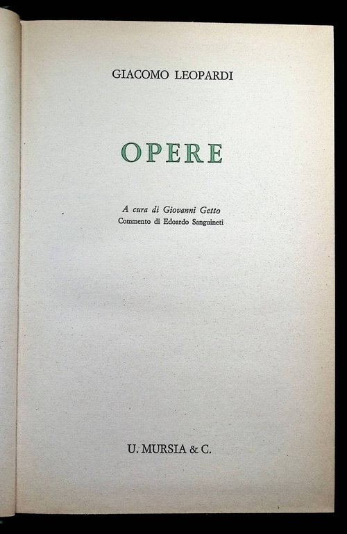 Opere di Leopardi. Le Corone