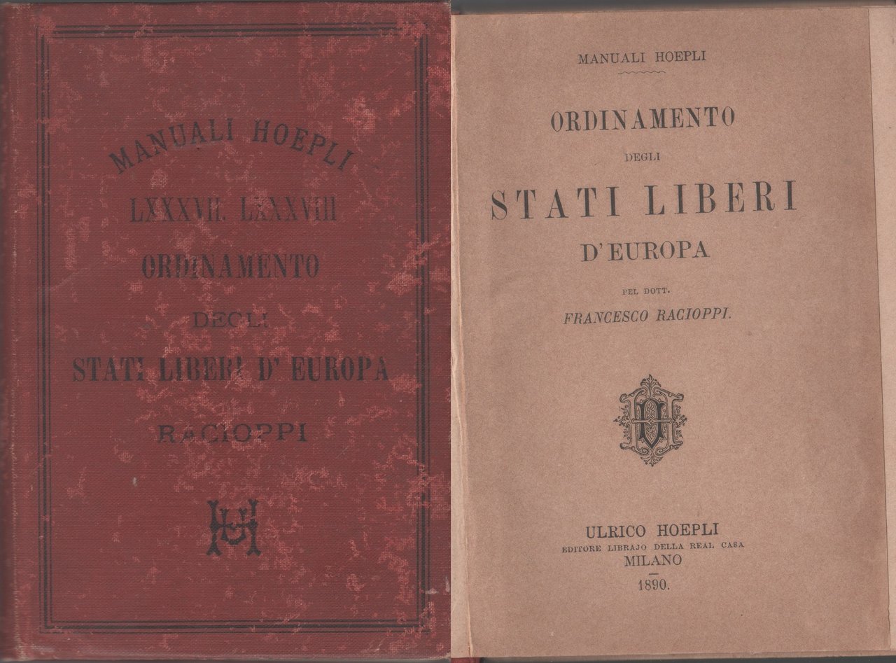 Ordinamento degli Stati Liberi d'Europa - Francesco Racioppi | Immagine principale