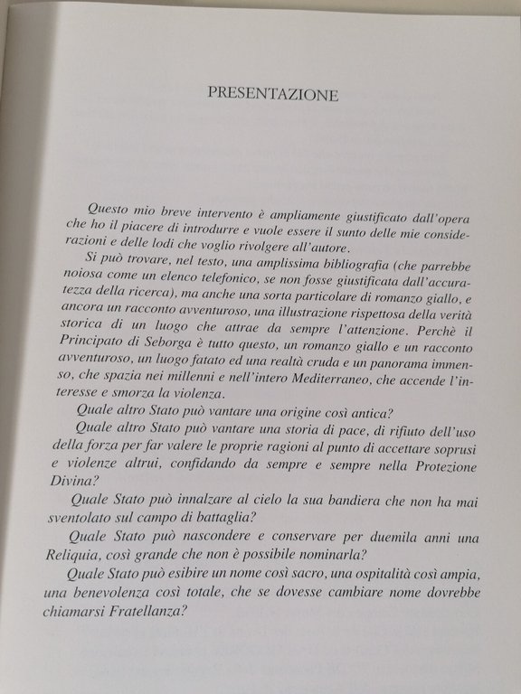 Origine e Storia Di Seborga Principato Sovrano Libro Giorgio Pistone …