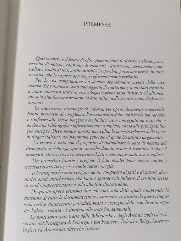 Origine e Storia Di Seborga Principato Sovrano Libro Giorgio Pistone …