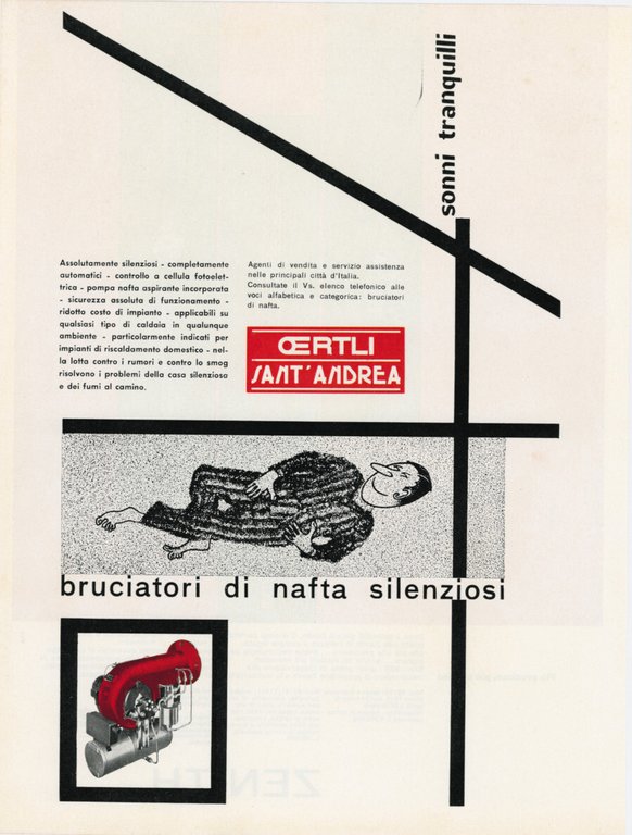 orologi Zenith / Bruciatori Oertli Sant'Andrea. Advertising 1961 | Immagine Gallery 2
