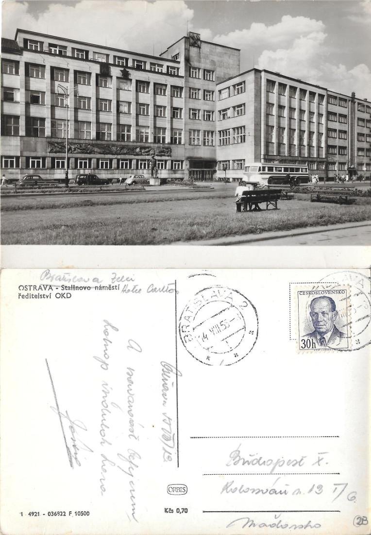 Ostrava. Stalinovo nám?stí. Viaggiata 1955 | Immagine principale
