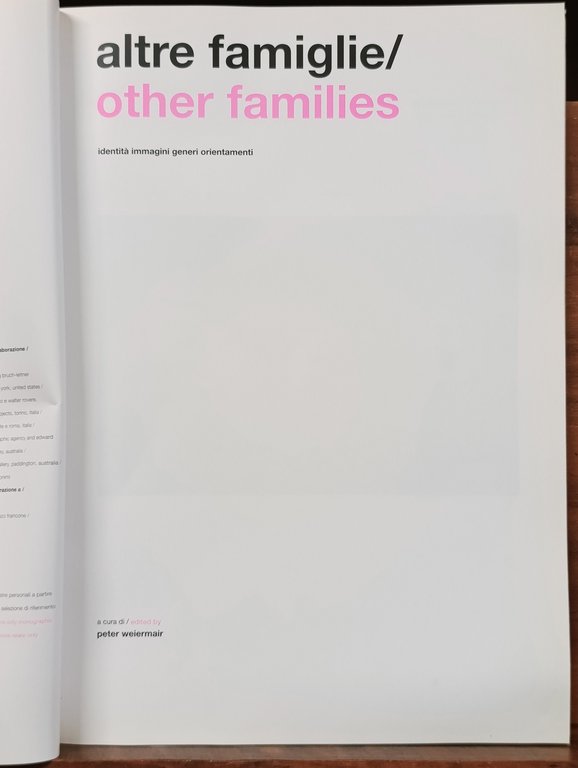 Other families. Altre famiglie. Identità, immagini, generi, orientamenti. Catalogo della … | Immagine Gallery 5