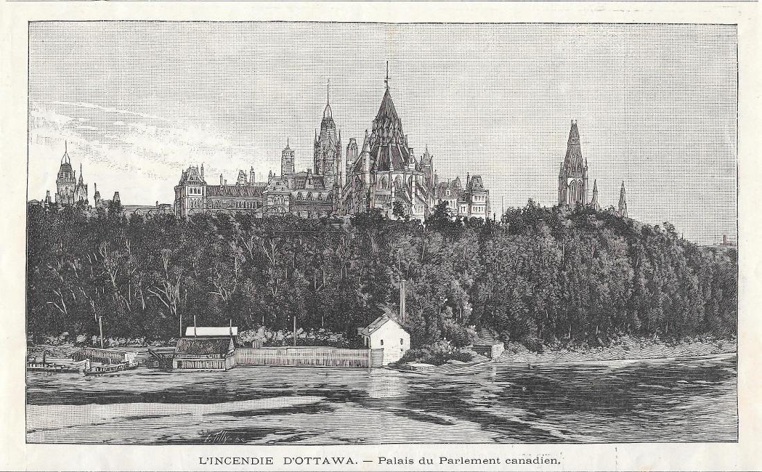 Ottawa. Palais du Parlement canadien. Stampa 1900 | Immagine principale