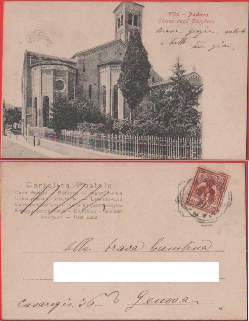 Padova. Chiesa degli Eremitani. Viaggiata 1911 | Immagine principale
