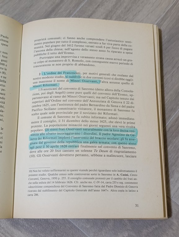 Pagine di Storia Sanremasca. La Bauma e il Convento di …