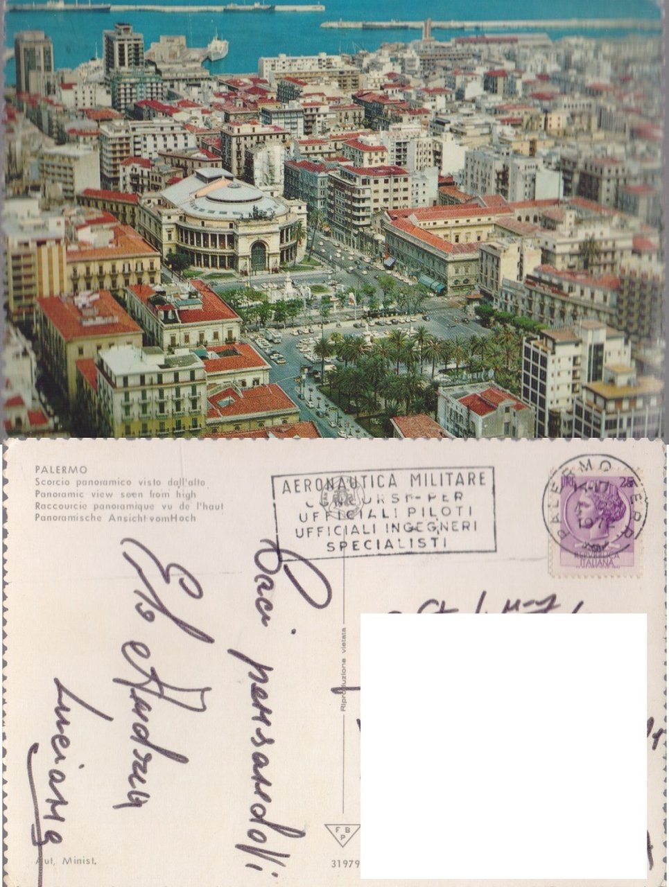 Palermo. Scorcio panoramico. Viaggiata 1972 | Immagine principale