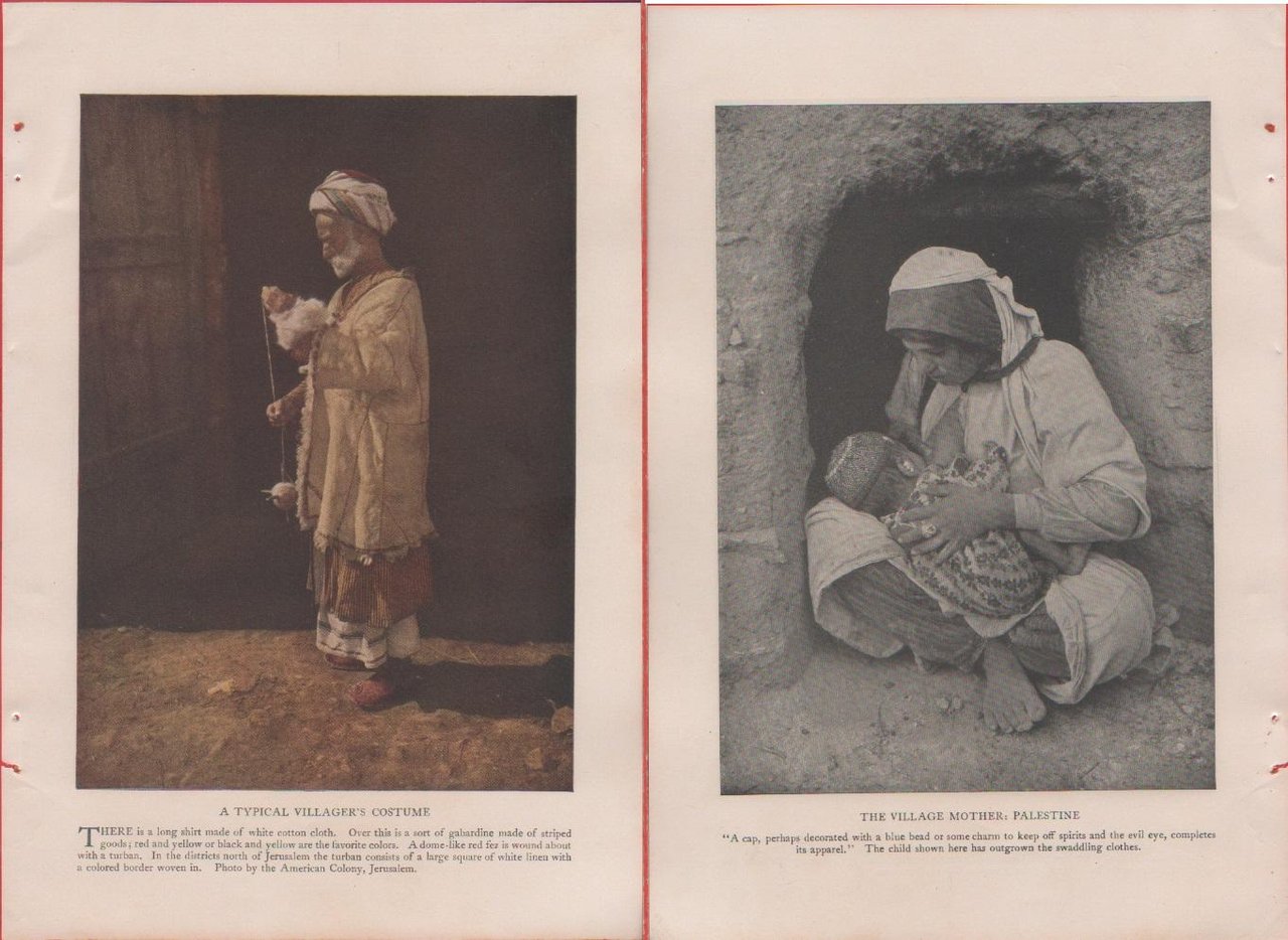 Palestine. A typical villager's costume/The village Mother. Foto da rivista … | Immagine principale