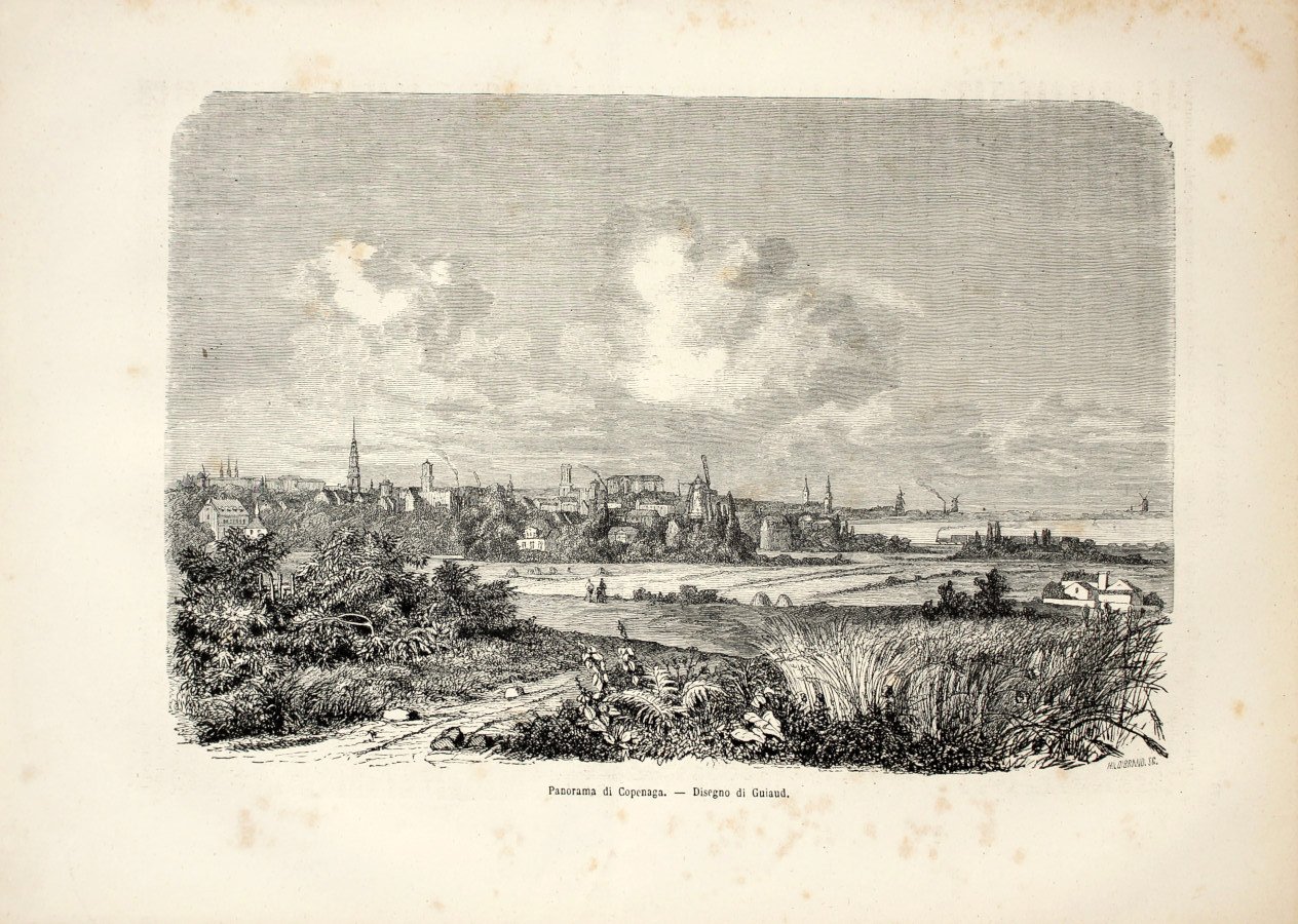 Panorama di Copenaga (Copenaghen). Stampa 1863 | Immagine principale
