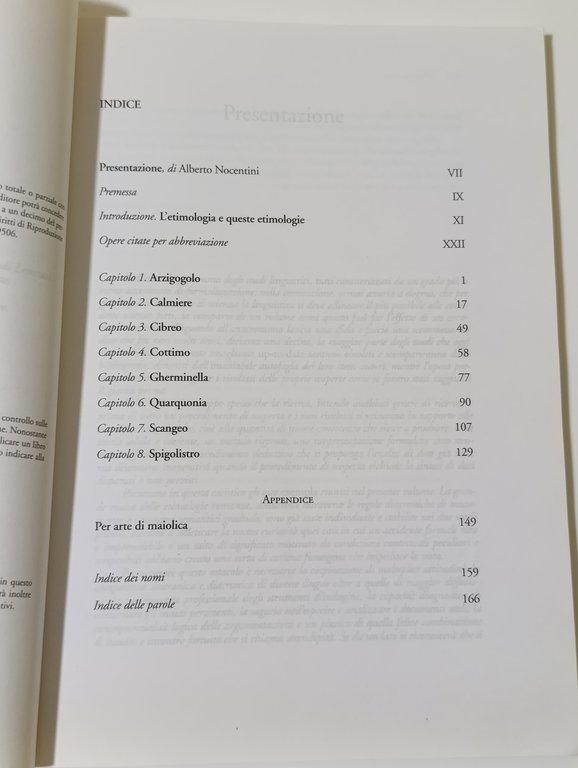 Parole e storie. Studi di etimologia italiana
