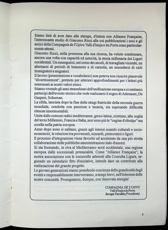 Parole Francesi Nei Dialetti Del Ponente Ligure Libro Giacomo Ricci …