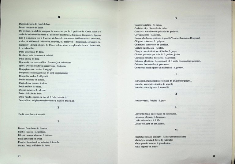 Parole Francesi Nei Dialetti Del Ponente Ligure Libro Giacomo Ricci …