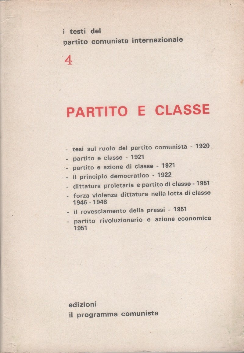 Partito e classe (ristampa) | Immagine principale