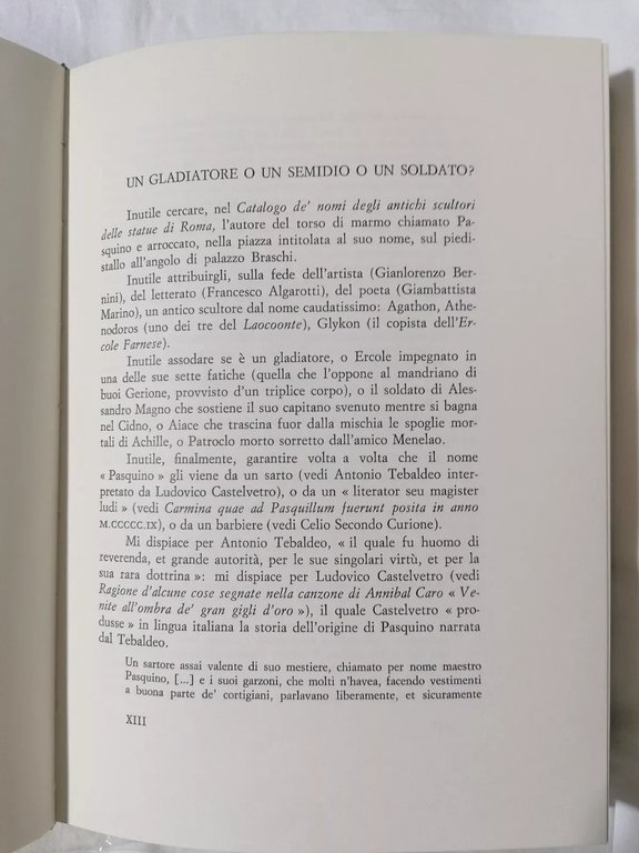 Pasquino Statua Parlante - Libro Mario Dell'Arco, Bulzoni Roma 1967 …