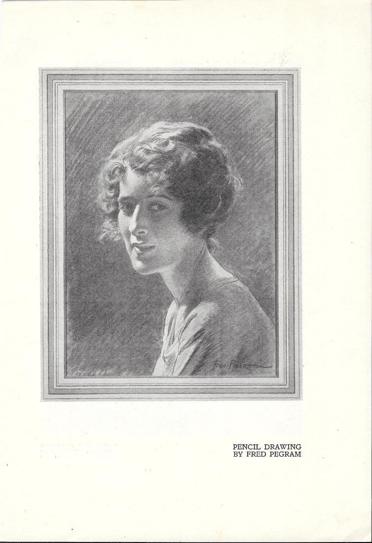 Pencil drawing by Fred Pegram. Stampa 1921 | Immagine principale