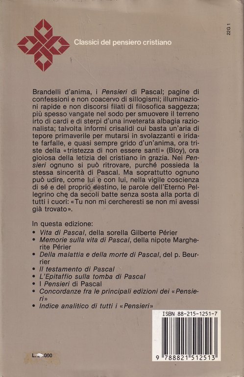 Pensieri. E altri scritti di e su Pascal