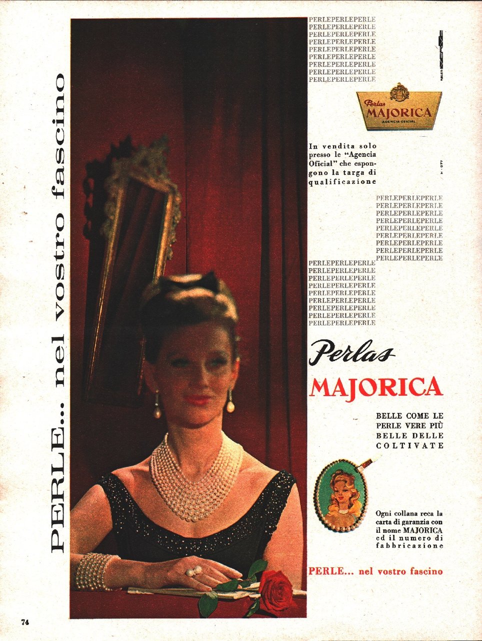 Perlas Majorica. Advertising 1963 | Immagine principale