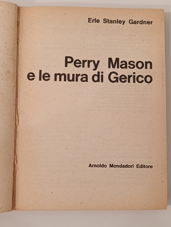 Perry Mason e le Mura di Gerico. Giallo Mondadori 1280
