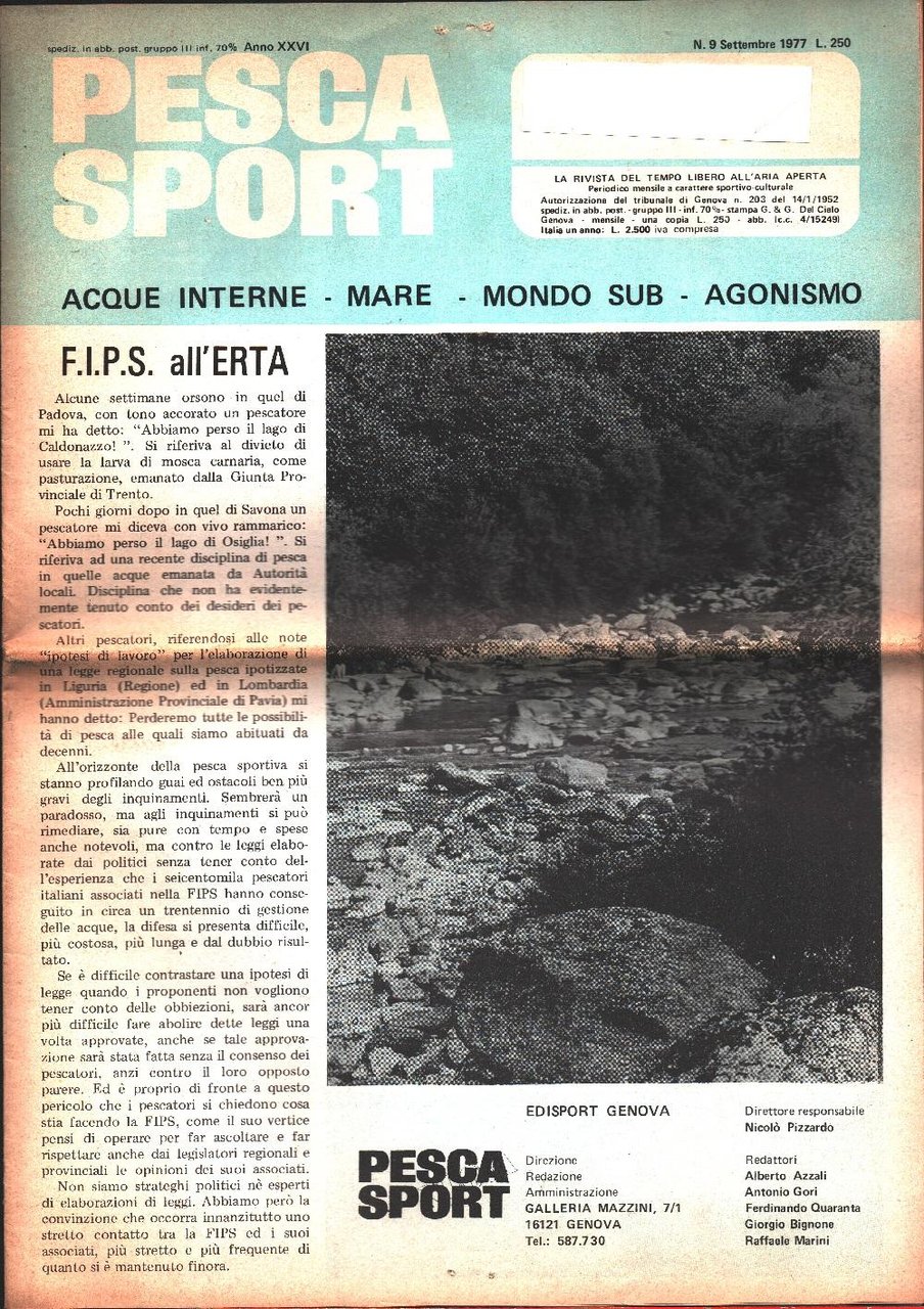 Pesca Sport. 1977. N. 9 | Immagine principale