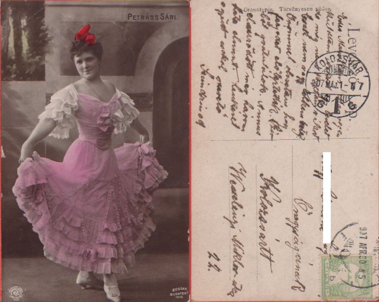 Petrass Sari. (attrice ungherese). Viaggiata 1907 | Immagine principale