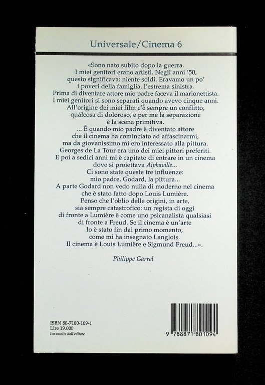 Philippe Garrel Libro XII Festival Cinema 1^ Ediz Della Casa …
