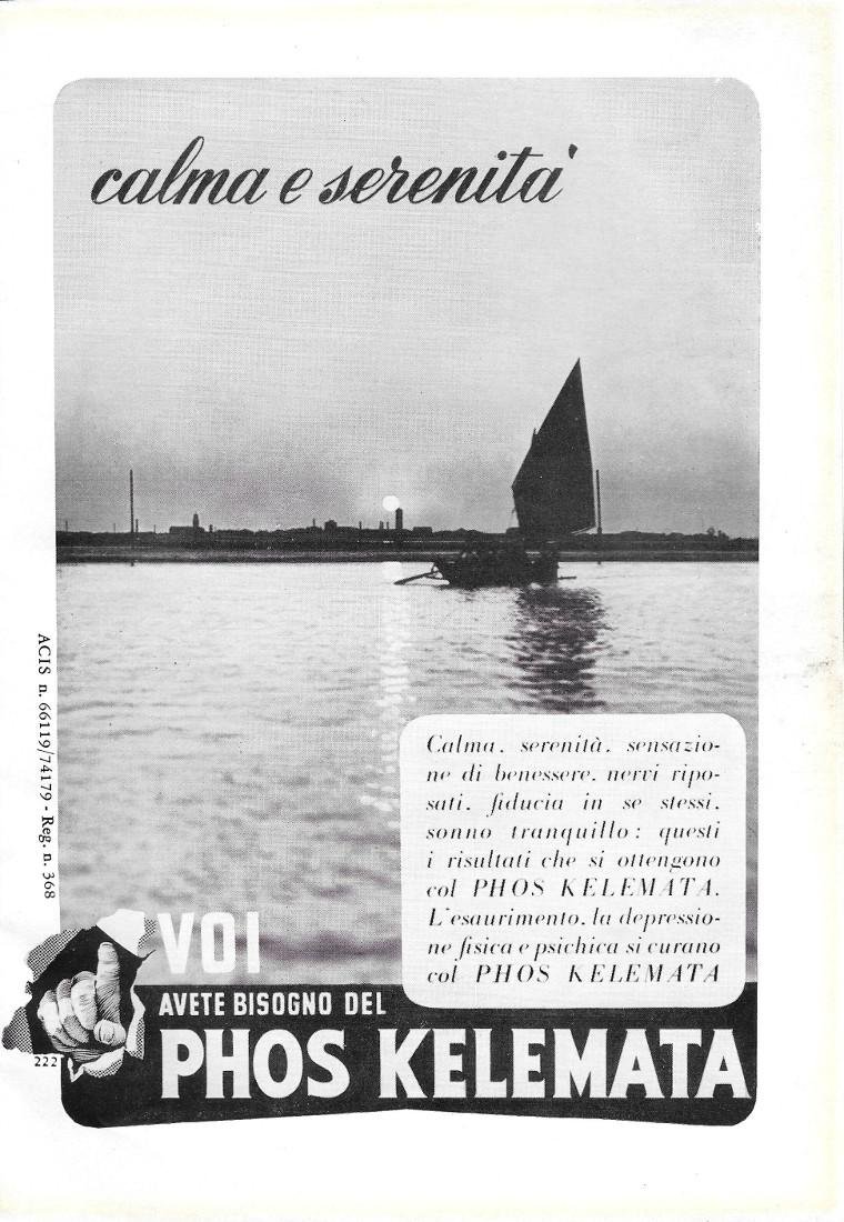 Phos Kelemata. Calma e serenità. Advertising 1964 | Immagine principale